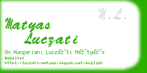 matyas luczati business card